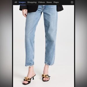 Agolde Kye Mid Rise Straight Crop Jeans